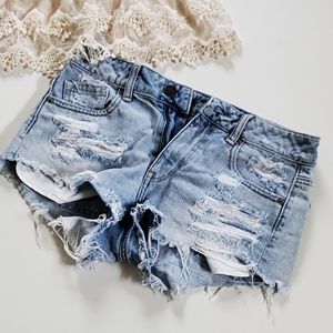 American Eagle Distressed Jean Shorts